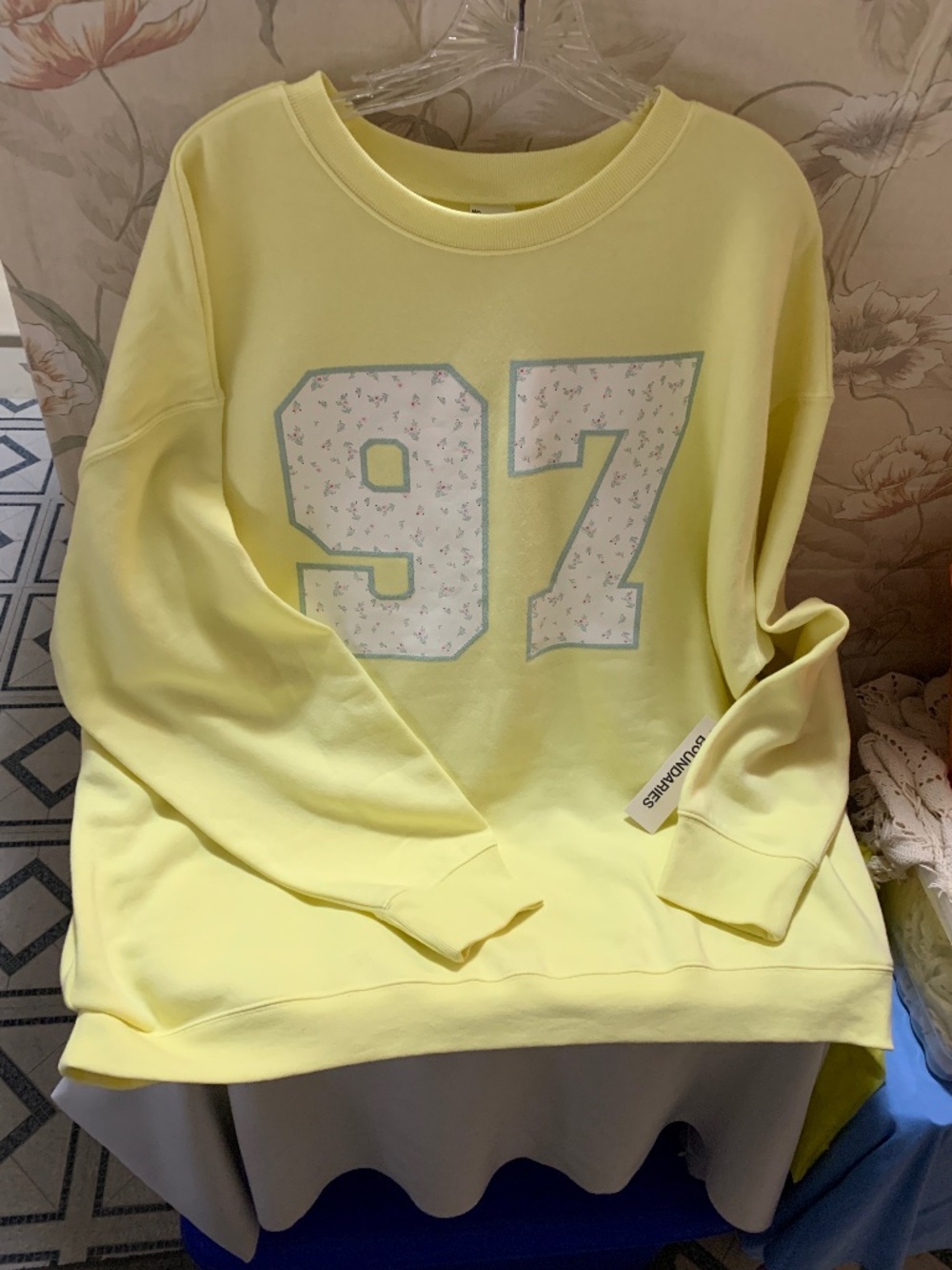 No Boundaries Soft Yellow 97 Sweatshirt - Size XXL (20) - NWT - Picture 2 of 2